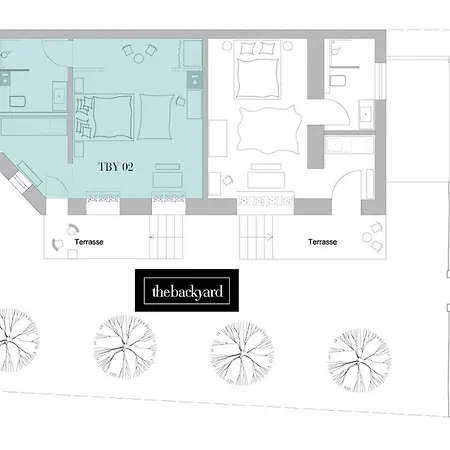 Apartmán Exklusive Designferienwohnung The Backyard Tby 02